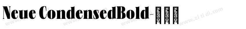 Neue CondensedBold字体转换